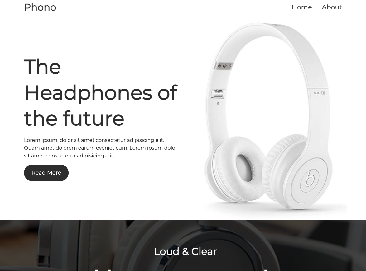 product landing page screenshot